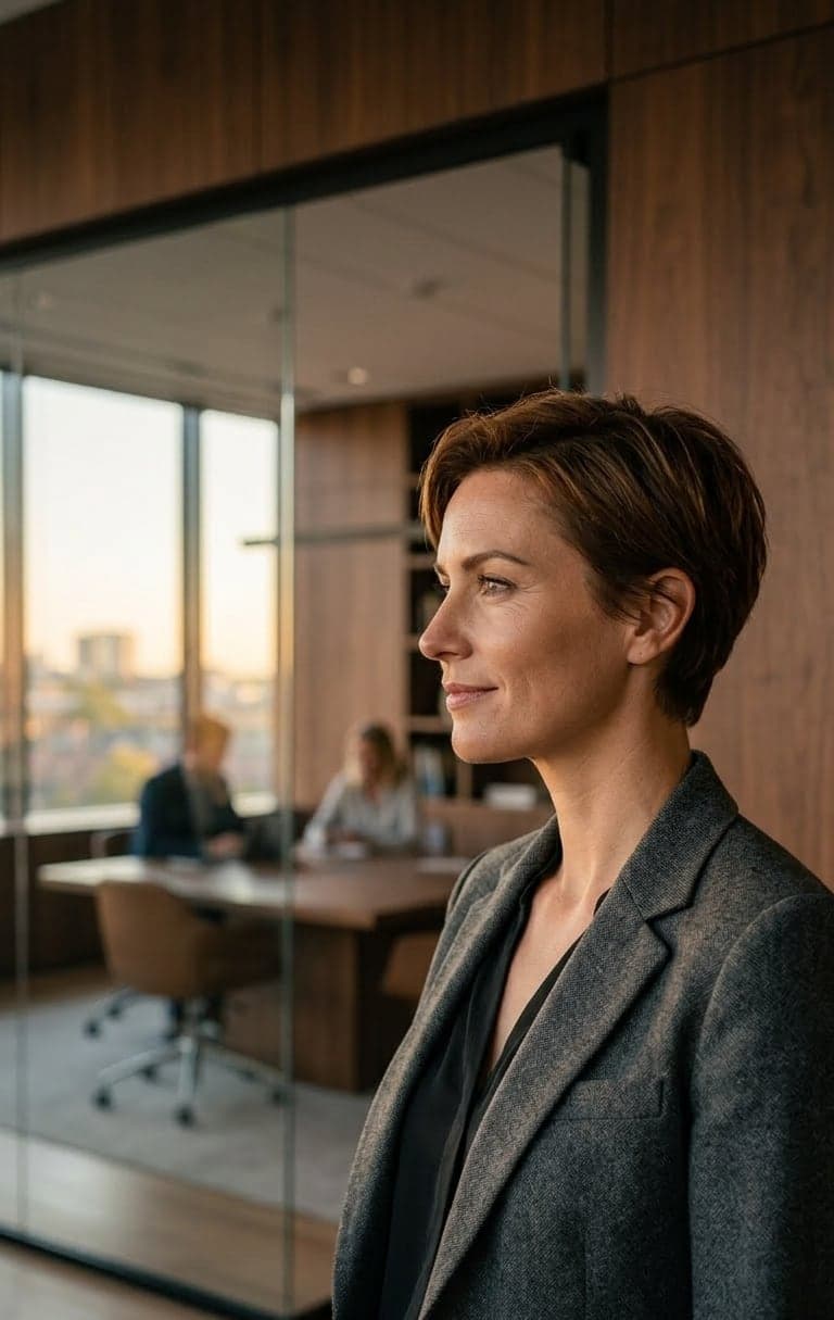 A finance leader reviewing a company scenario